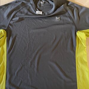 Mission VaporActive T-Shirt | Large | Brown & Yellow Athletic Top
